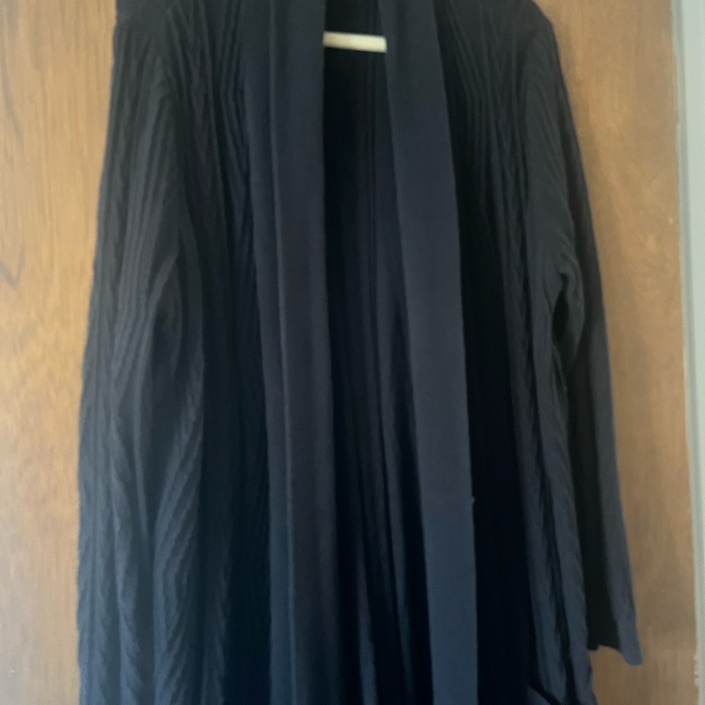 St. John's Bay Long Black Cable Knit Cardigan Sweater